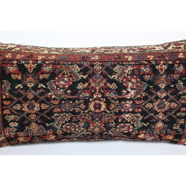 Textile Oriental Antique Handwoven Lumpar Rug Pillow Cover -16'' X 32'' For Sale - Image 7 of 11