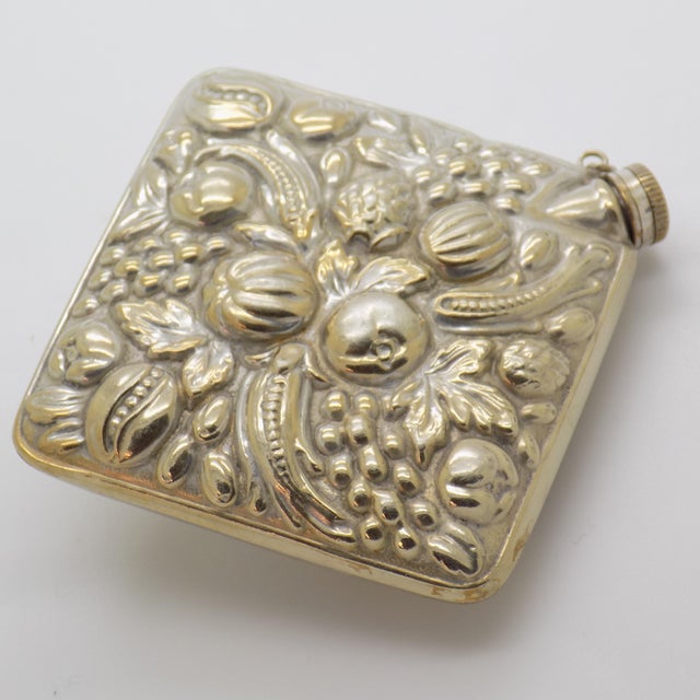 Metal Vintage Italian Handmade Genuine Silver Rare Pill Box & Perfume Bottle For Sale - Image 7 of 12