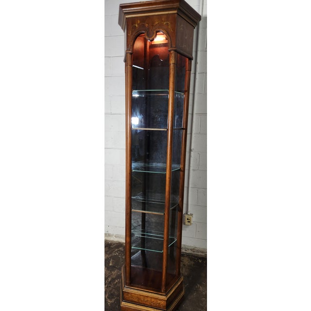 1970s 1970s Drexel Heritage Tall Corner Curio Display Cabinet For Sale - Image 5 of 10