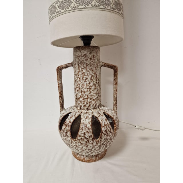 Vintage West German Ceramic Table Lamp, 1970s For Sale - Image 11 of 15