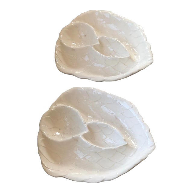 Mid Century Italian Artichoke Plates-a Pair For Sale