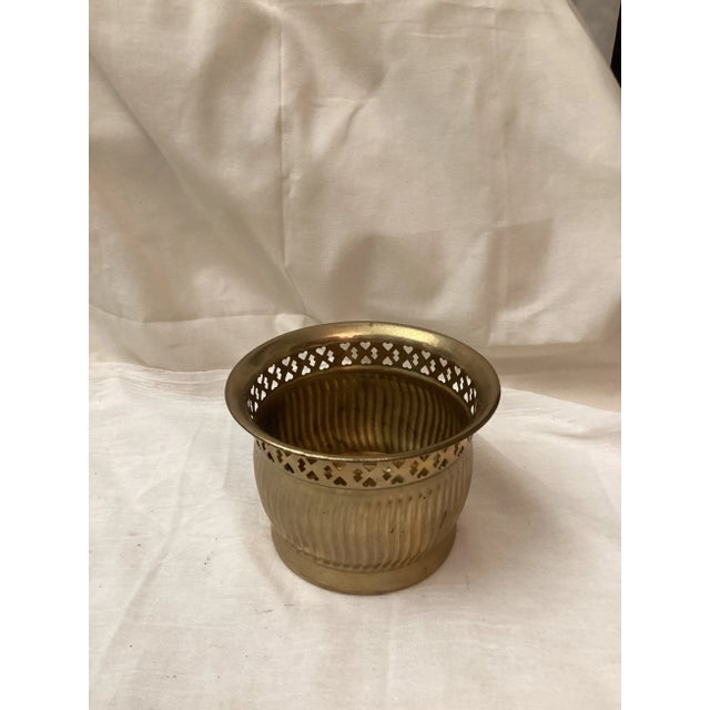 Vintage Brass Planter For Sale - Image 4 of 4