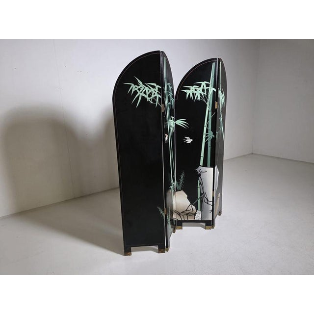 French Four-Panel Room Divider from Fournier Decoration Paris, 1980s For Sale - Image 4 of 14