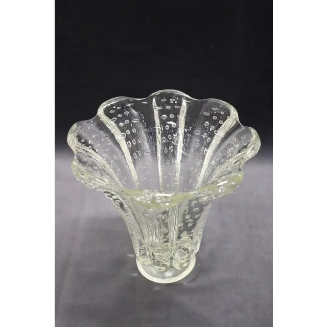 Murano Glass Vase attributed to Ercole Barovier for Seguso, 1950s For Sale - Image 4 of 9