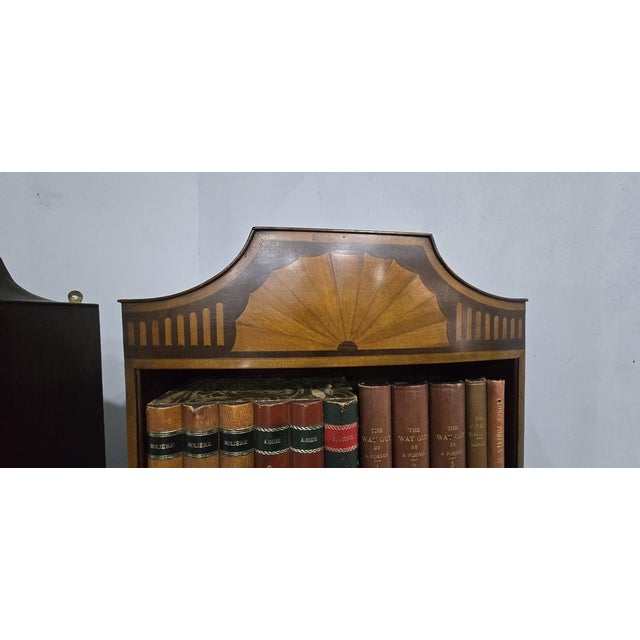 Mahogany Open Adjustable Library Bookcases, Set of 2 For Sale - Image 11 of 18