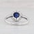 New Beverley K 0.85ctw Sapphire Diamond Halo Ring 14k Gold Engagement Size 7.25 For Sale - Image 4 of 8