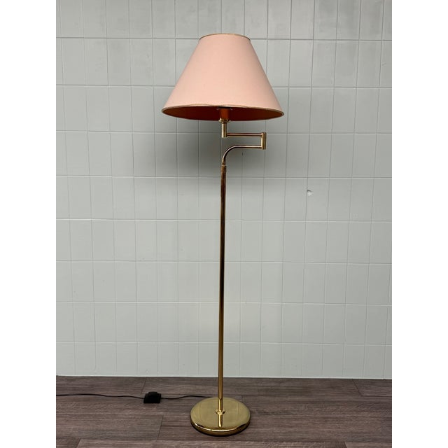 Italian Adjustable Floor Lamp in Brass Plated Metal from Cerva, 1980s For Sale - Image 12 of 14