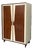 Art Deco Italian Wood and White Wood Wardrobe, 1940s For Sale