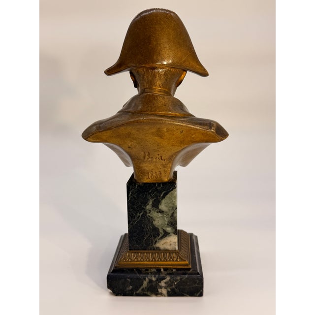 Bronze French Bronze Bust of Napoleon I on Marble Base For Sale - Image 8 of 9