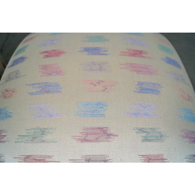 1970’s Hollywood Regency Marge Carson Style Poufs Stools in Silk - A Pair For Sale - Image 12 of 12