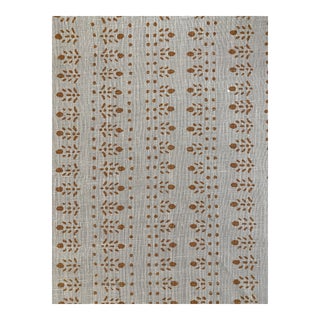 Alice Sergeant Textiles Linen Fabric Najwa Burnt Orange 8 1/2 Yards For Sale