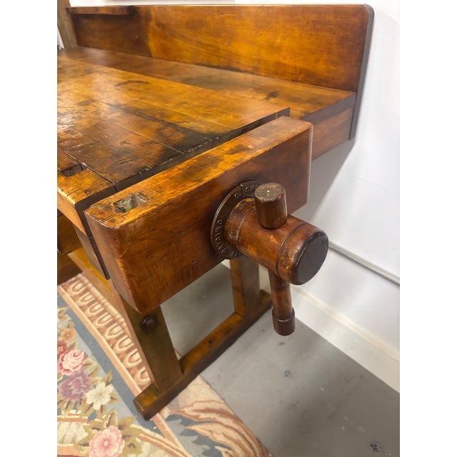 Solid Maple Workbench, G. Christiansen, Chicago For Sale - Image 10 of 14
