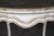 Dark Gray Pair French Louis XV Style Parcel Gilt Distressed Mirror Top End Tables For Sale - Image 8 of 11