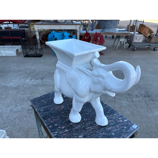 1970s 1970s Italian Glazed Ceramic Elephant For Sale - Image 5 of 11