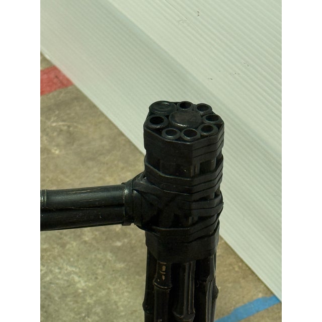 McGuire Furniture Round Glass + Bamboo Dining Table, 72 Inches For Sale - Image 9 of 12