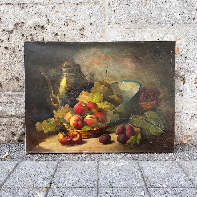 Baroque Alfred-Arthur Brunel De Neuville, Bodegón De Frutas, 1800s, Oil on Canvas For Sale - Image 3 of 18