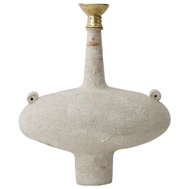 Glaze Isolated N.13 Stoneware Vase by Raquel Vidal and Pedro Paz For Sale