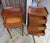 Very elegant bedside tables, One with 3 drawers, The other with one drawer and a shelf Some signs of wear, good overall...