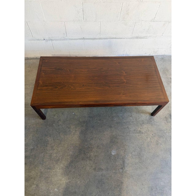 Vintage Danish Rosewood Coffee Table - Mid Century Modern Scandinavian Table 1960s For Sale - Image 10 of 10