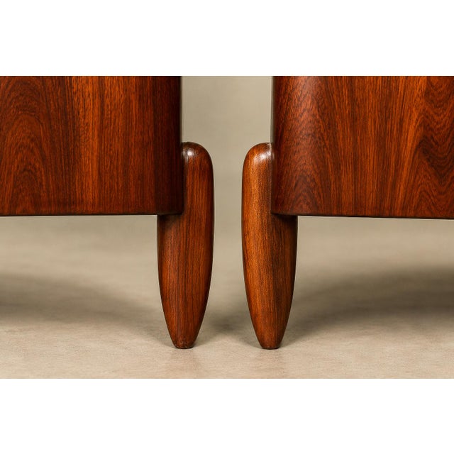 Pair of Brazilian Modern Armchairs in Rosewood & Velvet, Jd Móveis, 1960s For Sale - Image 9 of 18