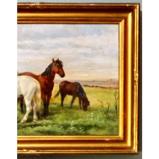 19th-Century Horses Grazing Oil Painting Circle J F Herring For Sale - Image 4 of 10