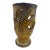 Vintage Vietri Italy "Rustic Garden" Ceramic Candle Lantern Luminary – Amber Gold For Sale
