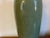 Antique Chinese monochrome porcelain cylinder vase with celadon glaze mounted as a table lamp. Overall incised decoration,...