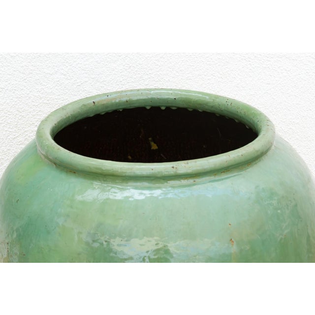 Ceramic Large Antique Imperial Celadon Glaze Planter For Sale - Image 7 of 11