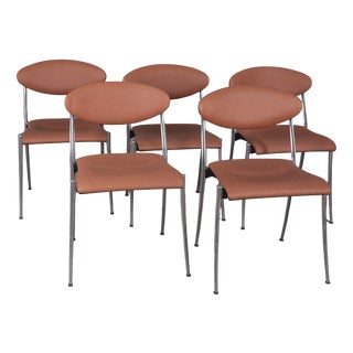 Vintage Coro Chairs by Luigi Origlia for Origlia, Italy, 1980s, Set of 5 For Sale