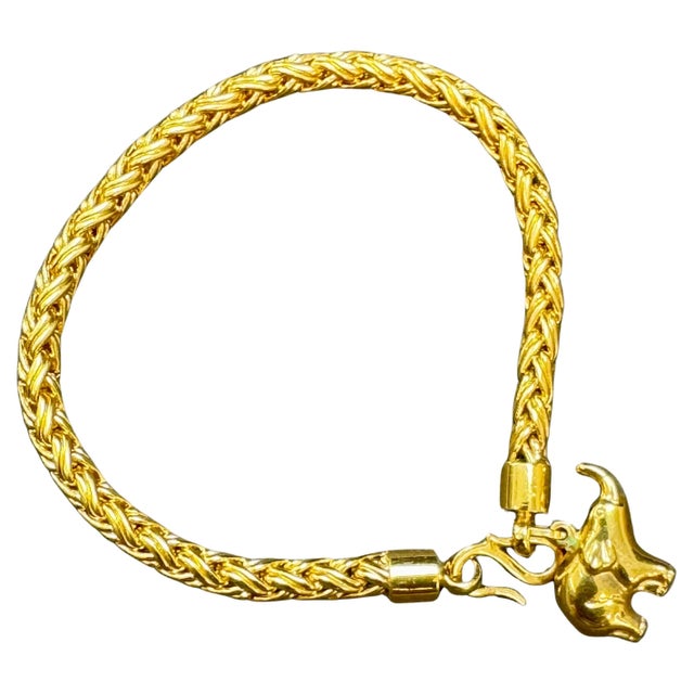 Vintage Love Nest Yellow Gold Woven Bracelet in 18 Kt Yellow Gold For Sale - Image 15 of 18