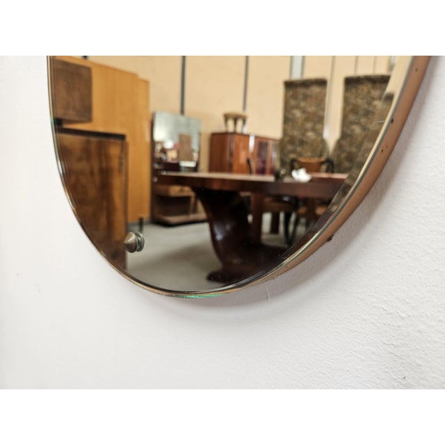 Wood Vintage Italian Wall Mirror, 1960 For Sale - Image 7 of 10