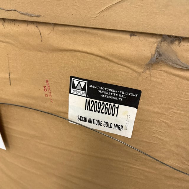 Windsor Art & Mirror Company Custom Antique Gold Finish Wall Mirror, Circa 2000 For Sale - Image 12 of 12