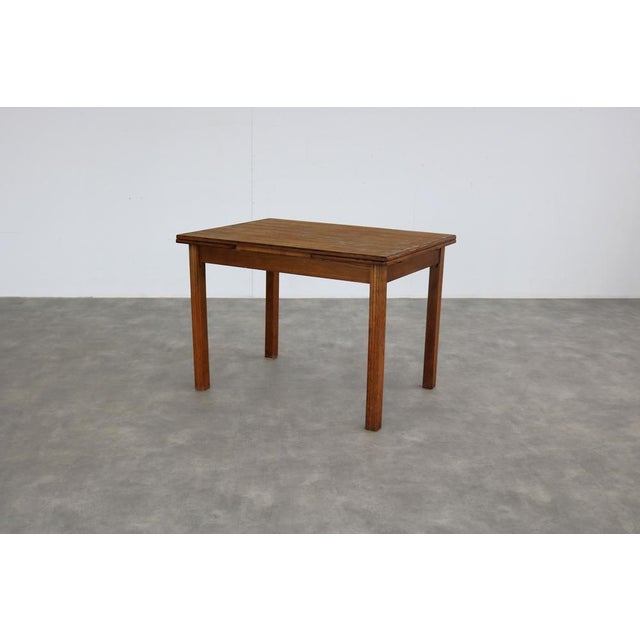 Mid-Century Modern Art Deco Extendable Dining Table, 1940s For Sale - Image 3 of 11