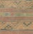 Orange Vintage Turkish Kilim Runner With Geometric Shapes and Colorful Stripes For Sale - Image 8 of 11