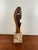 Brown Abstract Wood Sculpture on Stone Base For Sale - Image 8 of 9