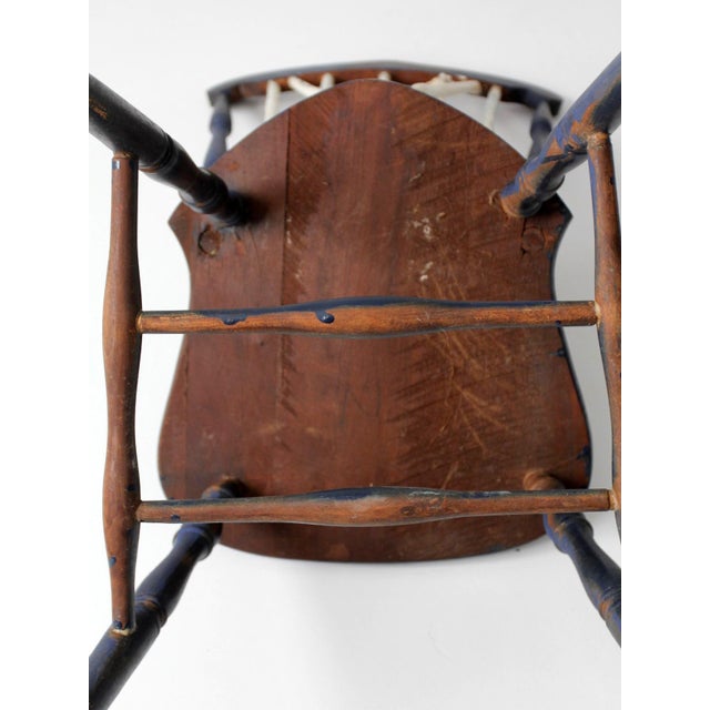 Antique Painted Brace Back Windsor Style Chair For Sale - Image 14 of 16