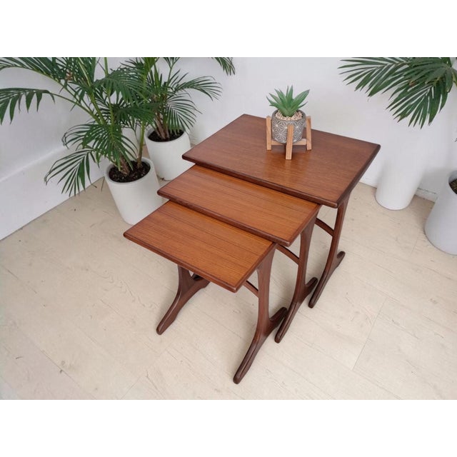 Mid-Century Fresco Nesting of Tables in Teak from G-Plan, 1960s, Set of 3 For Sale - Image 10 of 14
