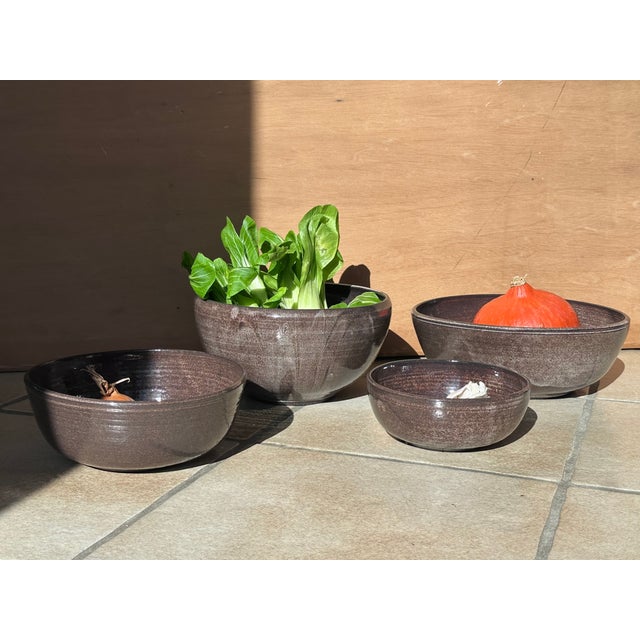 Handmade Studio Ceramic Bowls from Serocka, Germany, 1970s, Set of 4 For Sale - Image 9 of 11