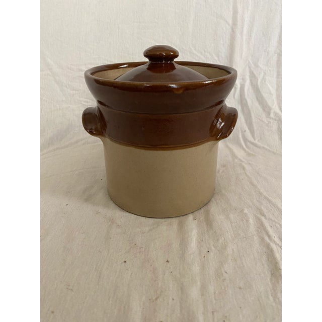 Mid 20th Century Vintage Perason of Chesterfield Quart Size Crock with Lid For Sale - Image 5 of 5