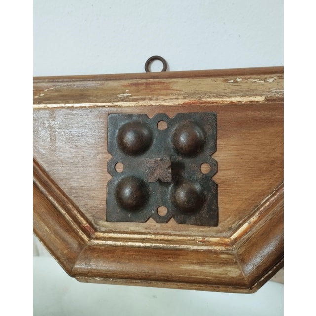 Italian Mediterranean Mirror with Antique Finish, 1970s For Sale - Image 4 of 7