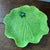 Vintage French PY green ceramic lily pad decorative plate