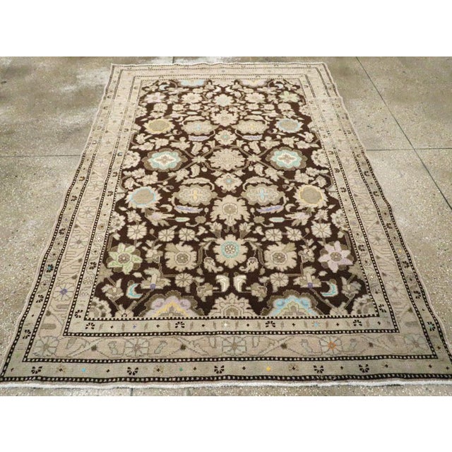 Galerie Shabab Collection Mid-20th Century Persian Malayer Accent Rug For Sale - Image 4 of 9