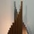 Metal Vintage Table Lamp with Organ Pipes in Chrome and Copper, 1970s For Sale - Image 7 of 8