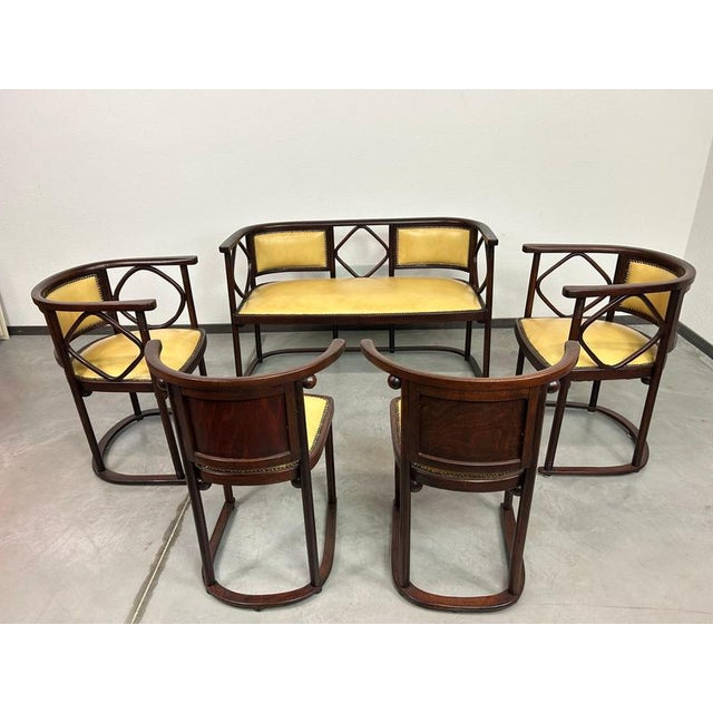 Fledermaus Seating Group by Josef Hoffmann for Jacob Josef Kohn, 1905, Set of 8 For Sale - Image 4 of 18