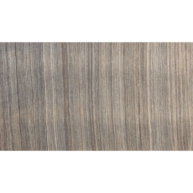 1980s Small Flatwoven Beige Rug For Sale - Image 4 of 4