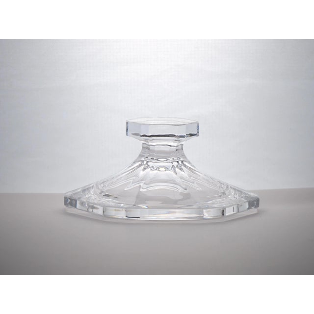 Heavy Orrefors Sweden Cut Crystal Art Deco Style Covered Dish For Sale In New York - Image 6 of 12