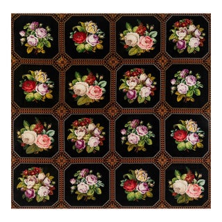 1950s European Needlework Rug For Sale