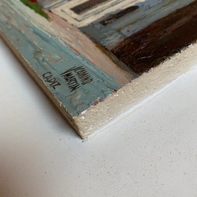 Mid-Century Signed Painting of Cadiz Spain Building For Sale - Image 11 of 13