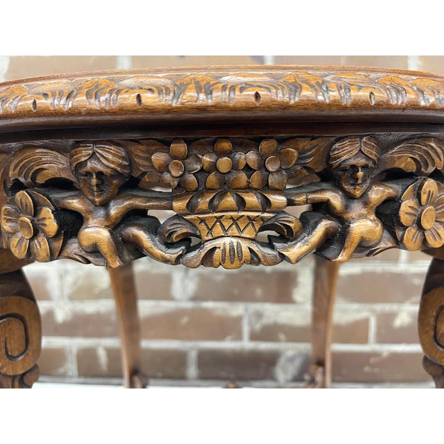 French Mid 20th Century French Louis XV Carved Side Table For Sale - Image 3 of 4