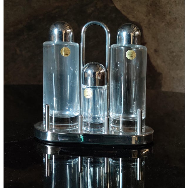 Metal Alessi 5070 Condiment Set by Ettore Sottsass for Alessi, 1970s, Set of 5 For Sale - Image 7 of 7